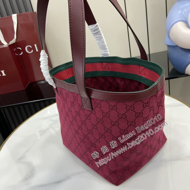 Gucci專櫃古馳最新款Totissima系列小號托特包肩背包 jh2521型號：788211